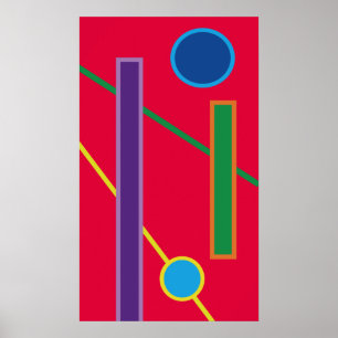 Bold Colour Geometric Print on Archival Paper