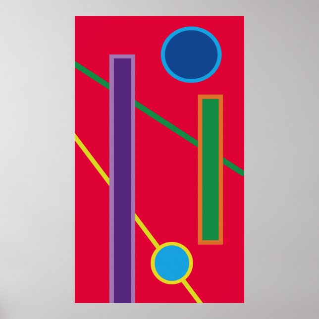 Bold Colour Geometric Print on Archival Paper (Front)