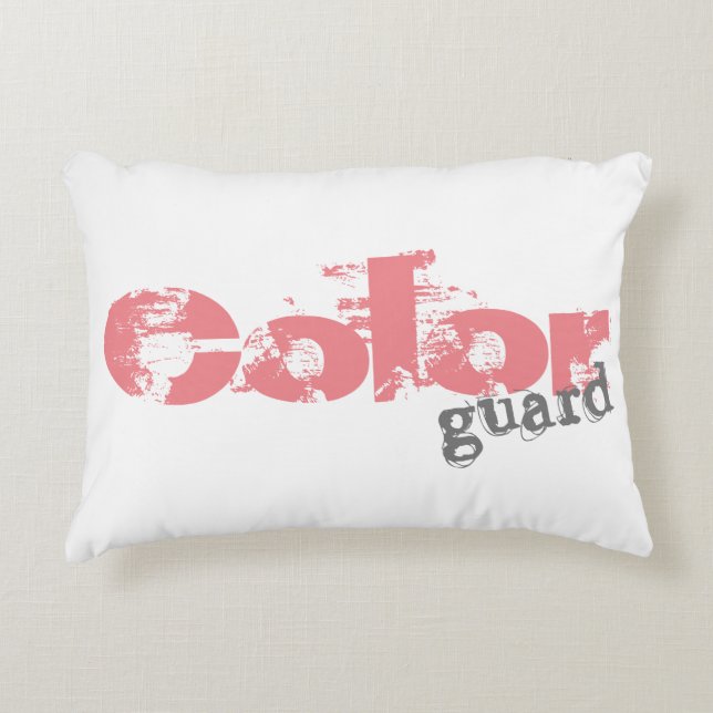Bold Colour Guard Text Decorative Cushion (Front)
