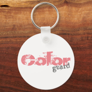 Bold Colour Guard Text Key Ring