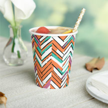 Bold Colour Herringbone Chevron pattern