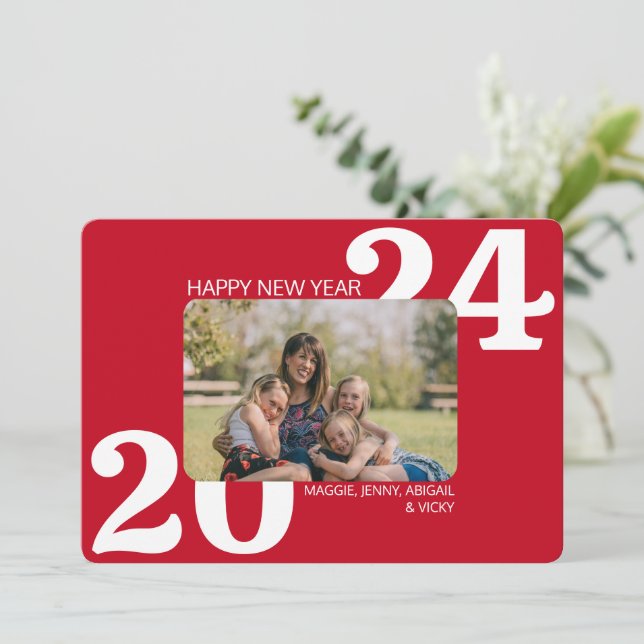 Bold Colour Photo  Holiday Card (Standing Front)