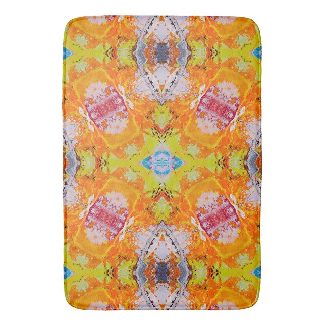 Bold Colourful Abstract Bath Mat (Front Vertical)