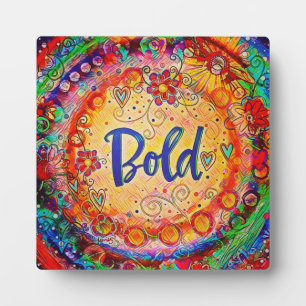 Bold Colourful Abstract Modern Inspiring Easel Plaque