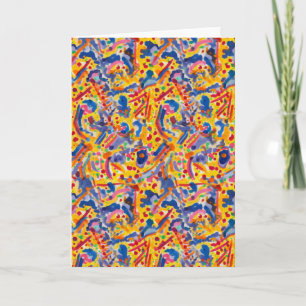 Bold Colourful Abstract Pattern Blank Card