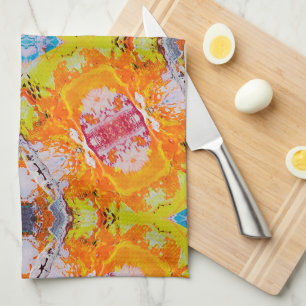 Bold Colourful Abstract Tea Towel