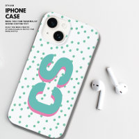 Bold Colourful Big Initials Shadow Text Spot Green