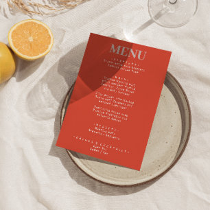 Bold Colourful Bright Funky Modern Unique Wedding Menu