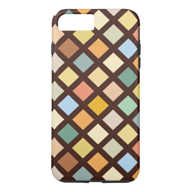 Bold Colourful Diamond Pattrn Case-Mate iPhone Case (Back)