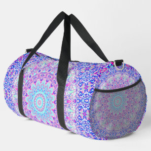 Bold Colourful Eclectic Groovy Boho Hippie Mandala Duffle Bag