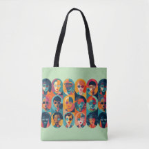Bold, colourful faces celebrating individuality
