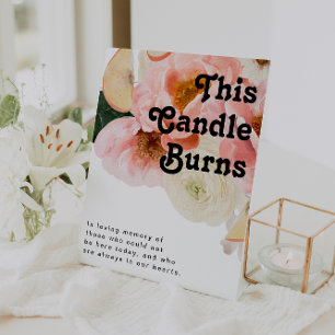 Bold Colourful Floral   This Candle Burns Poster