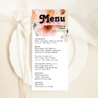 Bold Colourful Floral | Wedding Dinner Menu