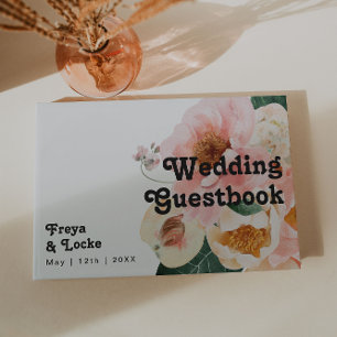 Bold Colourful Floral Wedding Guestbook