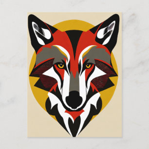 Bold Colourful Fox Postcard