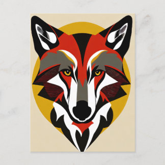 Bold Colourful Fox Postcard