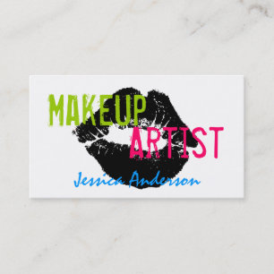Bold & Colourful Makeup Artist Business Card