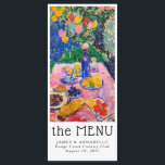 Bold Colourful Maximalist Abstract Summer Wedding Menu<br><div class="desc">Bold Colourful Maximalist Abstract Summer Wedding Menu Card</div>