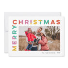 Bold Colourful Merry Christmas Photo 