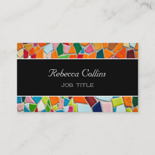 Bold Colourful Mosaic Tiles Business Card