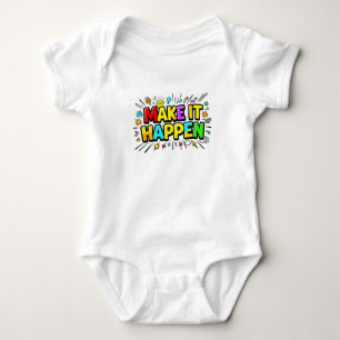 Bold colourful motivational quote baby bodysuit