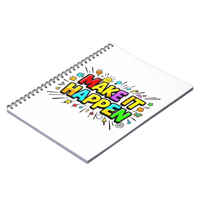 Bold colourful motivational quote notebook (Left Side)