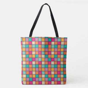 Bold Colourful Patchwork Tote Bag