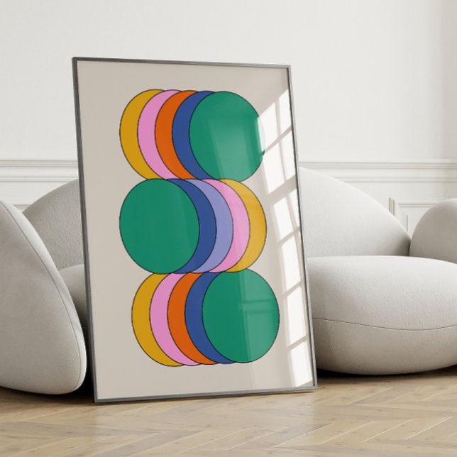 Bold Colourful Retro Aesthetic Unique Geometric Ar Poster (Creator Uploaded)