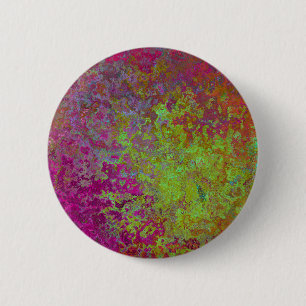 Bold, Colourful, Splatter Paint, Grunge Abstract 6 Cm Round Badge