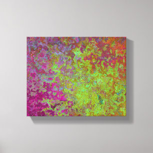 Bold, Colourful, Splatter Paint, Grunge Abstract Canvas Print