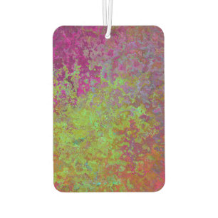 Bold, Colourful, Splatter Paint, Grunge Abstract Car Air Freshener