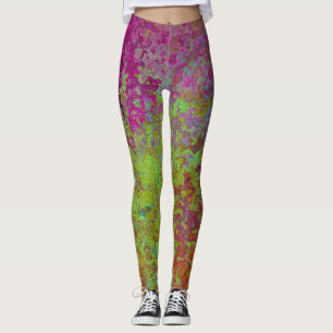 Bold, Colourful, Splatter Paint, Grunge Abstract Leggings