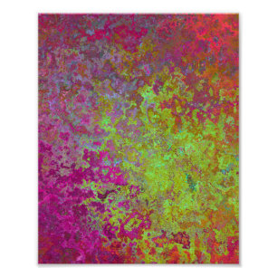 Bold, Colourful, Splatter Paint, Grunge Abstract Photo Print