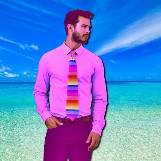 bold colourful summer stripes tie (Creator Uploaded)