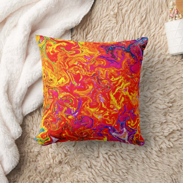 Bold Colours Abstract Design Cushion (Blanket)
