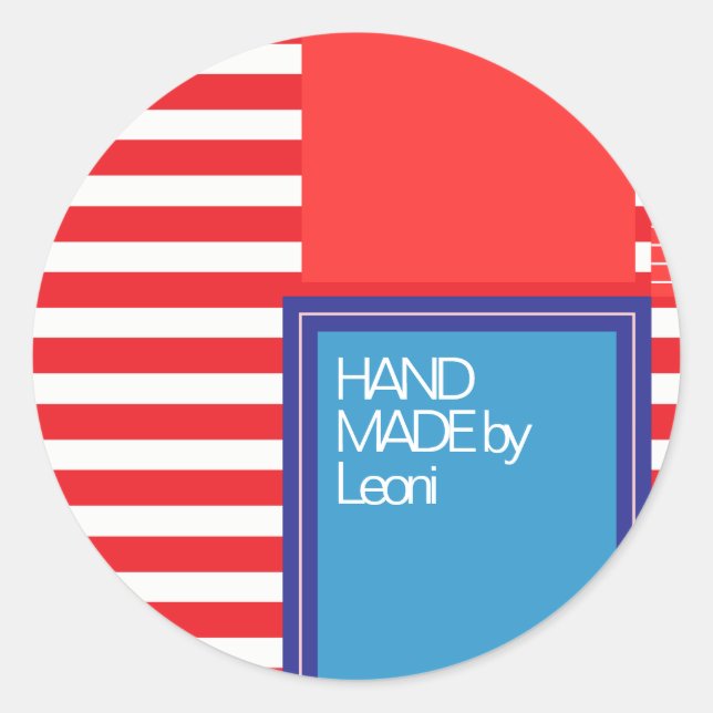 Bold colours, fine graphic design classic round sticker (Front)