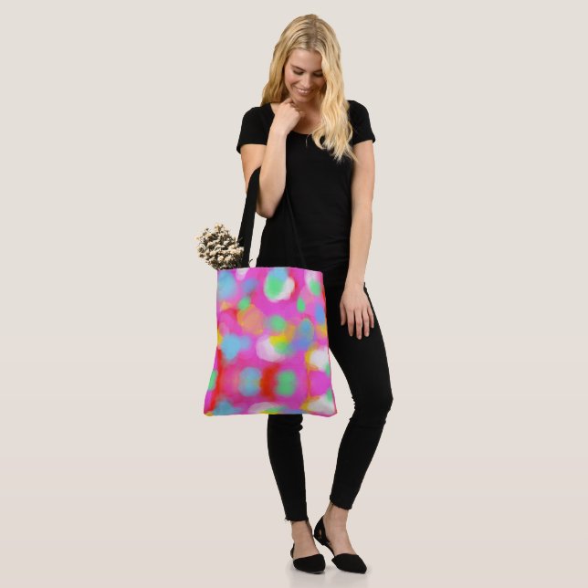 Bold colours, fine graphic design tote bag (On Model)