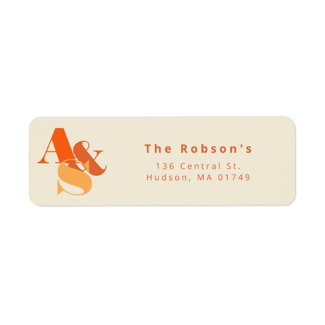 Bold Colours: Return Address Label (Front)