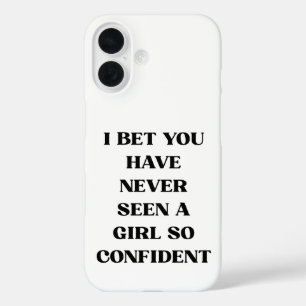 Bold Confident Girl Quote Typography – Feminist iPhone 16 Case
