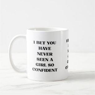 Bold Confident Girl Quote Typography – Feminist Coffee Mug