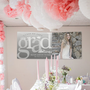 Bold ConGRADulations Photo Graduation Banner