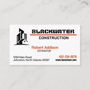 Bold Construction Company Contractor Business Card