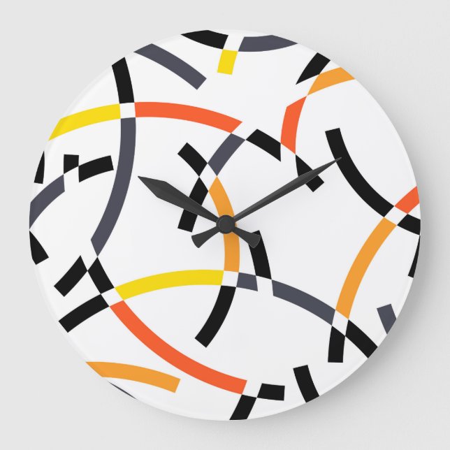 Bold, cool, trendy, playful, urban, modern art large clock (Front)
