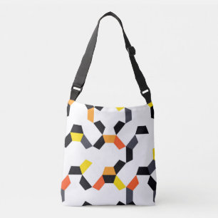 Bold, cool, trendy, unique, modern geometric art crossbody bag
