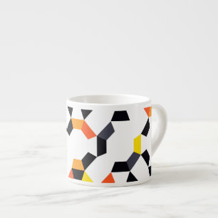Bold, cool, trendy, unique, modern geometric art espresso cup