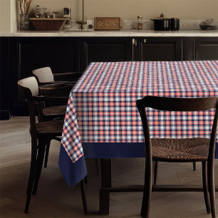 Bold Coral Navy Tablecloth Perfect for Dining