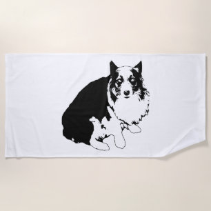 Bold Corgi Sun Spot Beach Towel