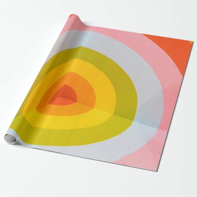 Bold Corner Bullseye Wrapping Paper (Unrolled)