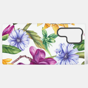 Bold country flower pattern - large samsung galaxy case
