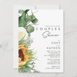 Bold Country Sunflower   Couples Shower Invitation